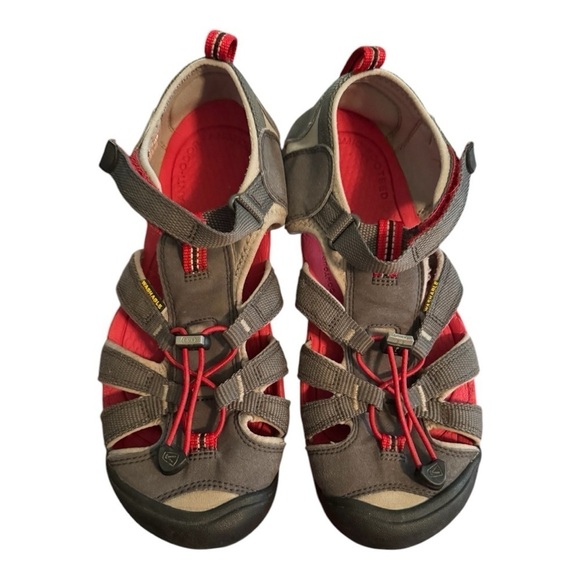 Keen Newport H2 Men's Hiking Sandals, Gray and Red, Size